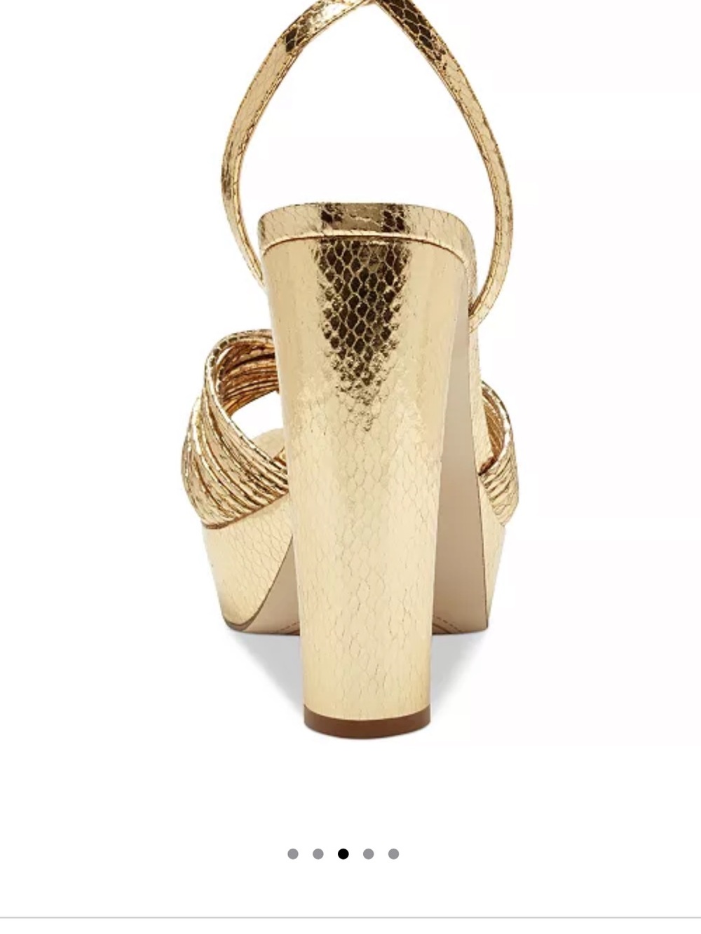 Jessica Simpson's Immie platform sandals heels gold new shoes - Picture 4 of 8